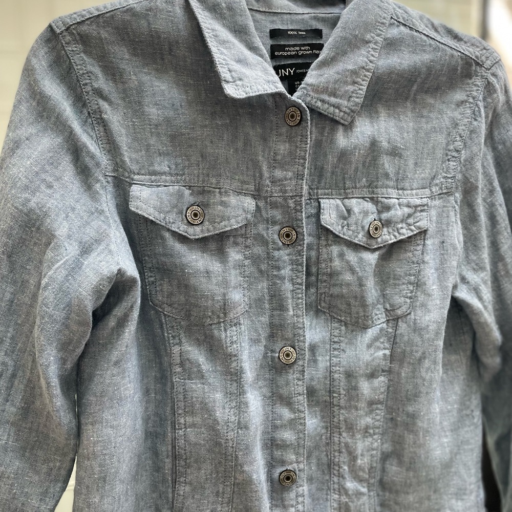 DKNY Women's Gray Jean Jacket